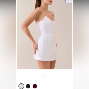 Strapless White Corset Mini Dress